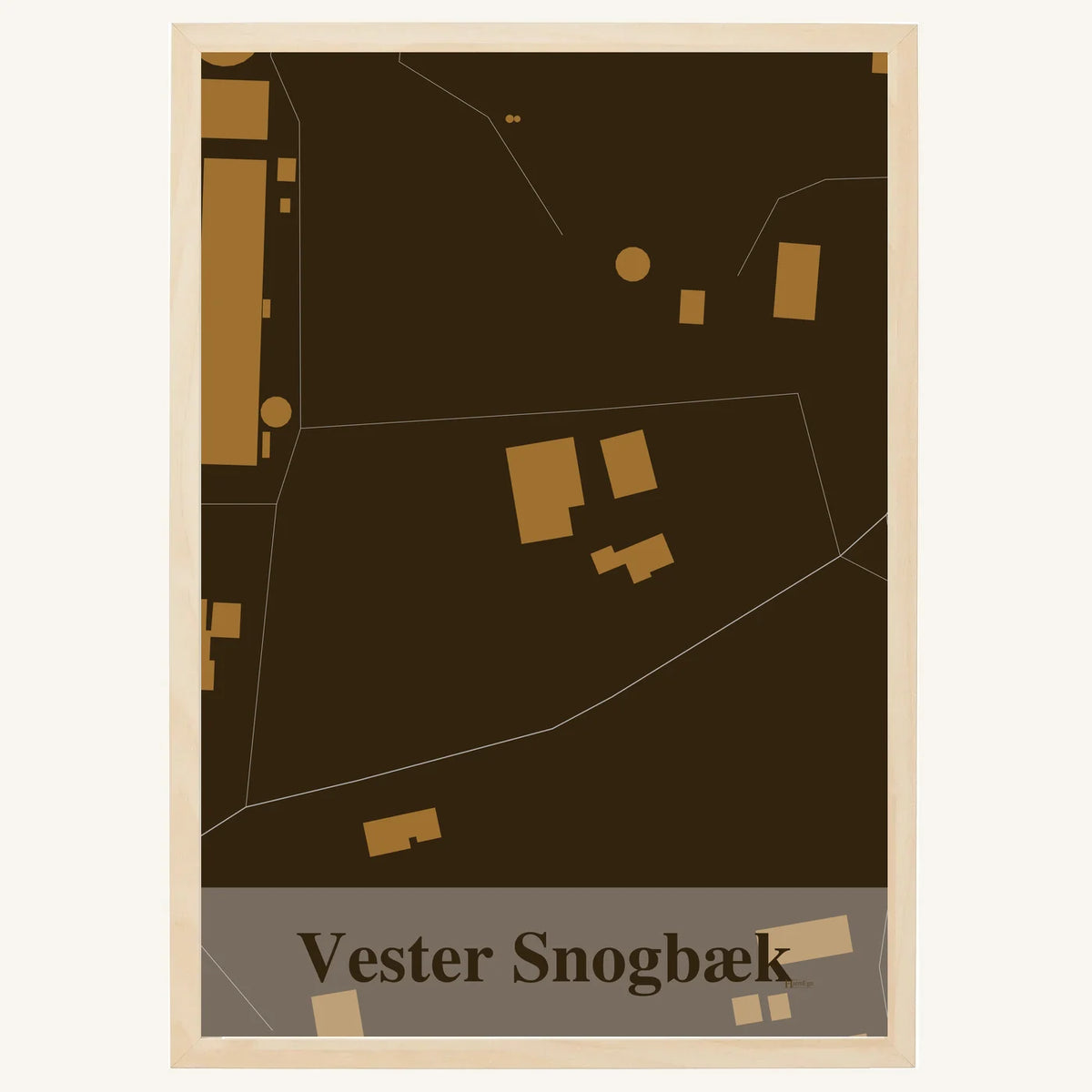 Vester Snogbæk plakat – Firkantet 2026 – Mørk brun