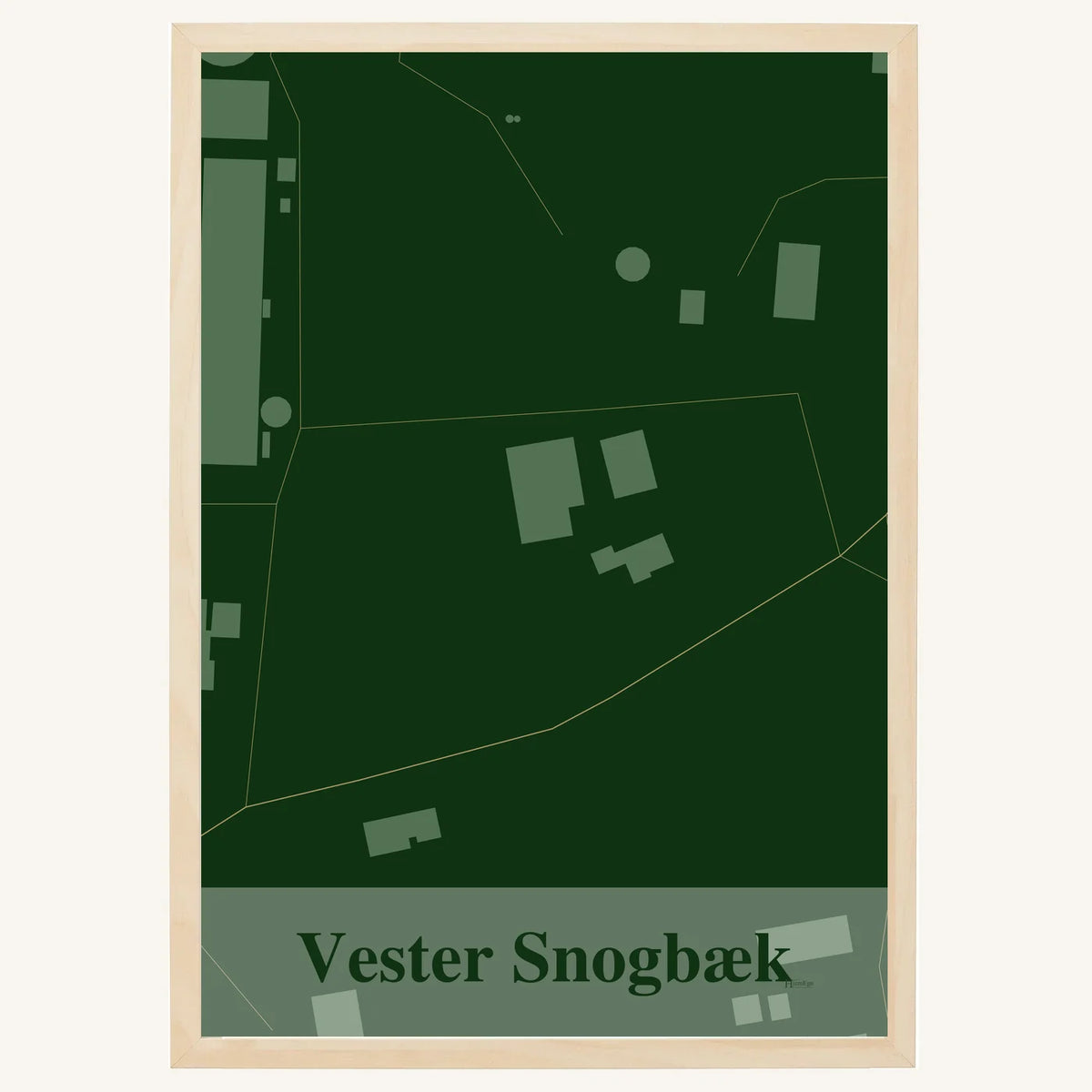 Vester Snogbæk plakat – Firkantet 2026 – Mørk grøn
