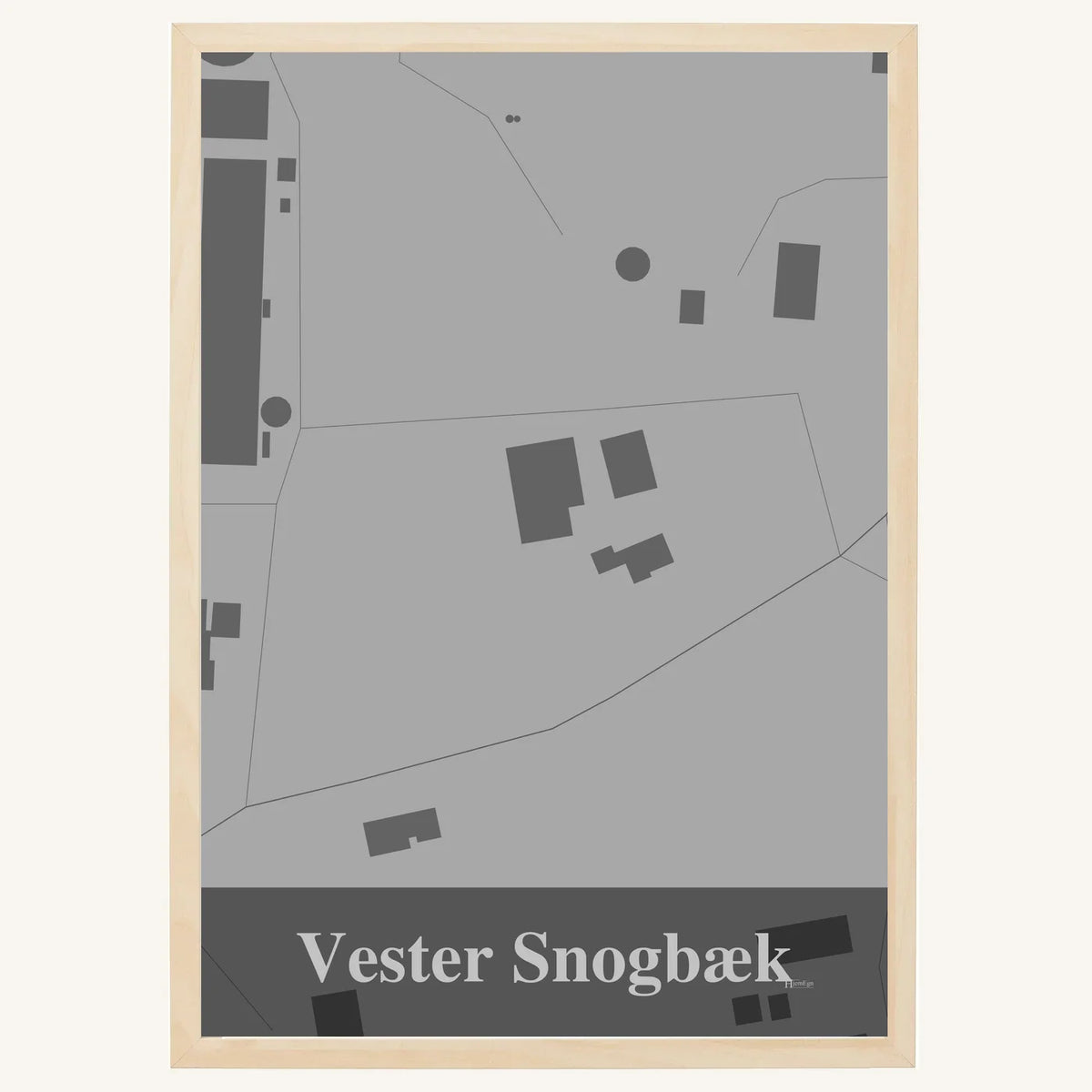 Vester Snogbæk plakat – Firkantet 2026 – Lys pastel grå