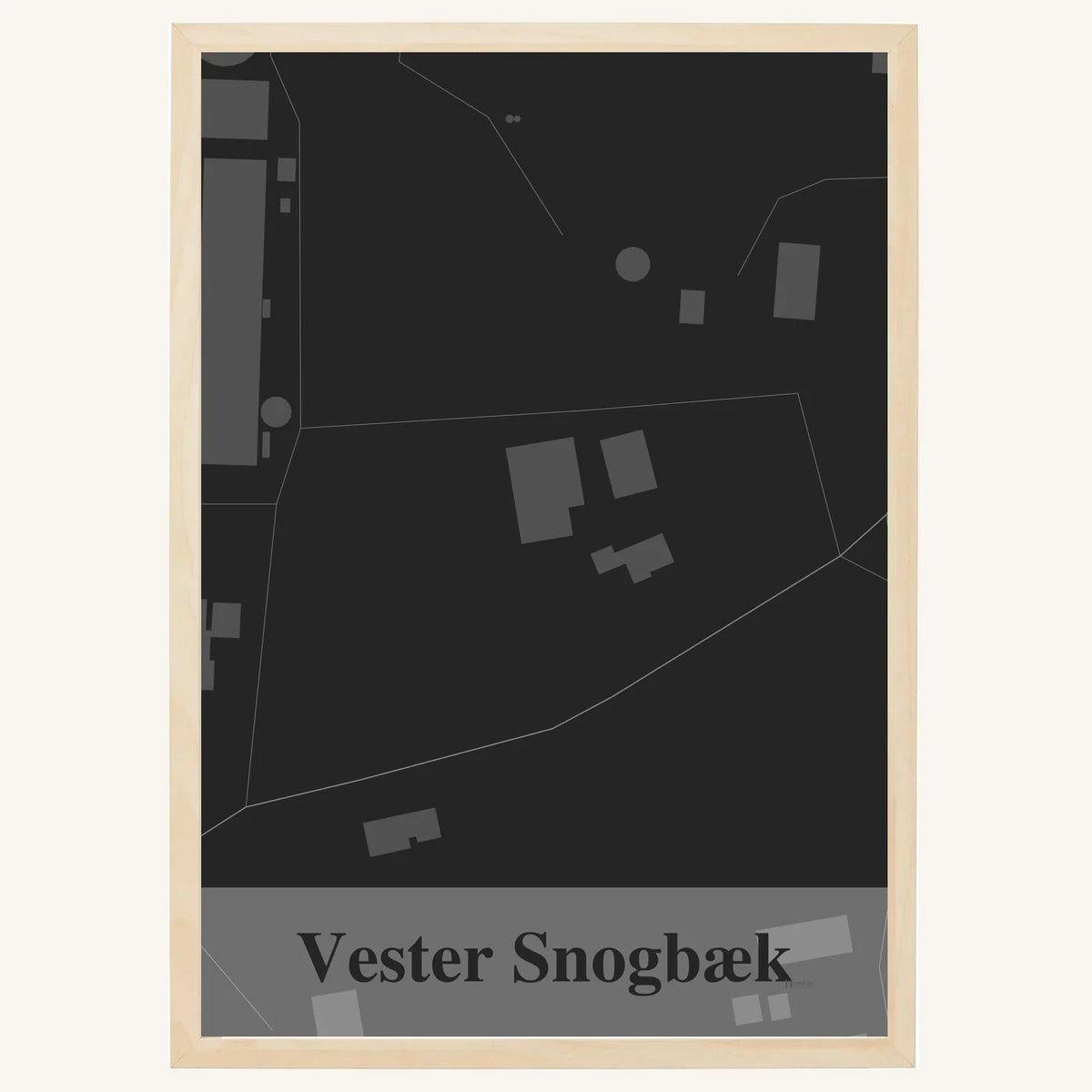 Vester Snogbæk plakat – Firkantet 2026 – Mørk grå