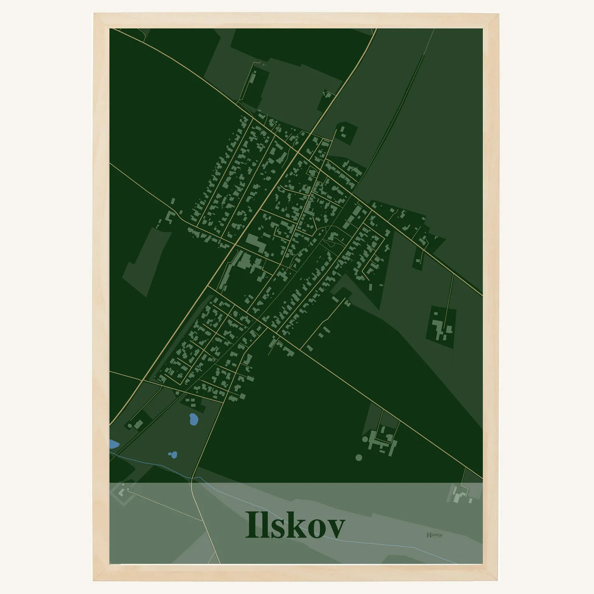 Ilskov plakat – Firkantet 2026 – Mørk grøn