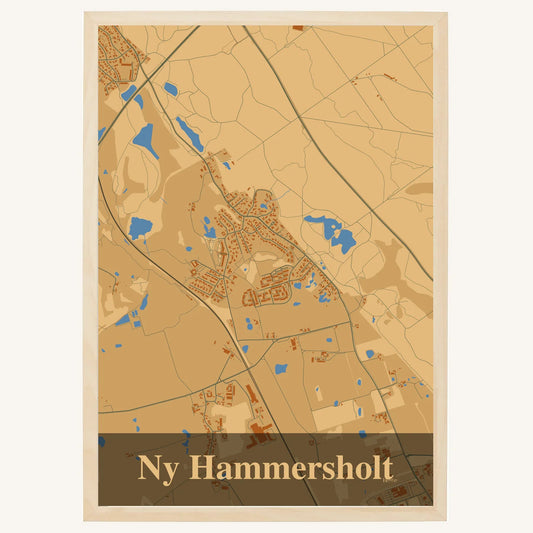 Ny Hammersholt plakat – Firkantet 2026 – Lys pastel brun