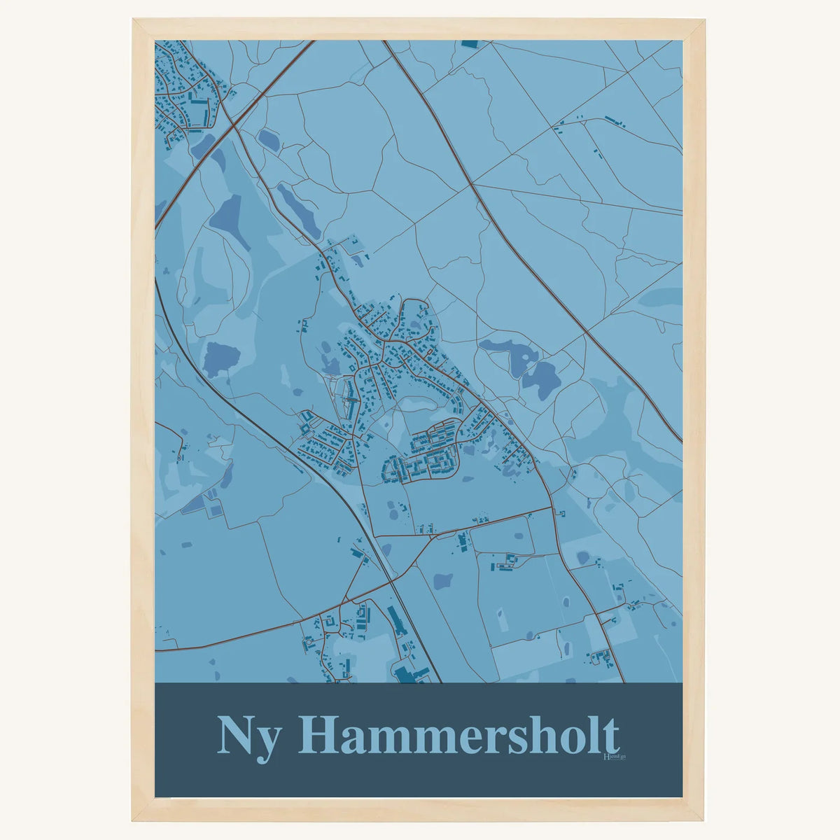Ny Hammersholt plakat – Firkantet 2026 – Lys pastel blå