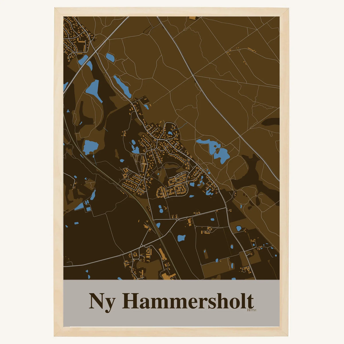 Ny Hammersholt plakat – Firkantet 2026 – Mørk brun