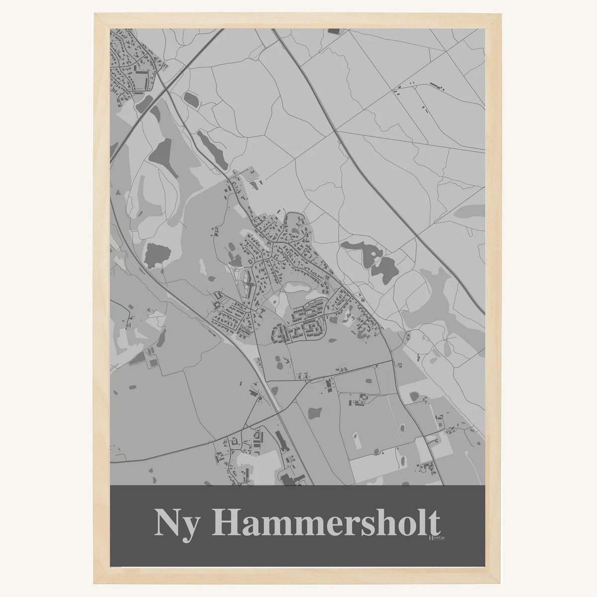 Ny Hammersholt plakat – Firkantet 2026 – Lys pastel grå