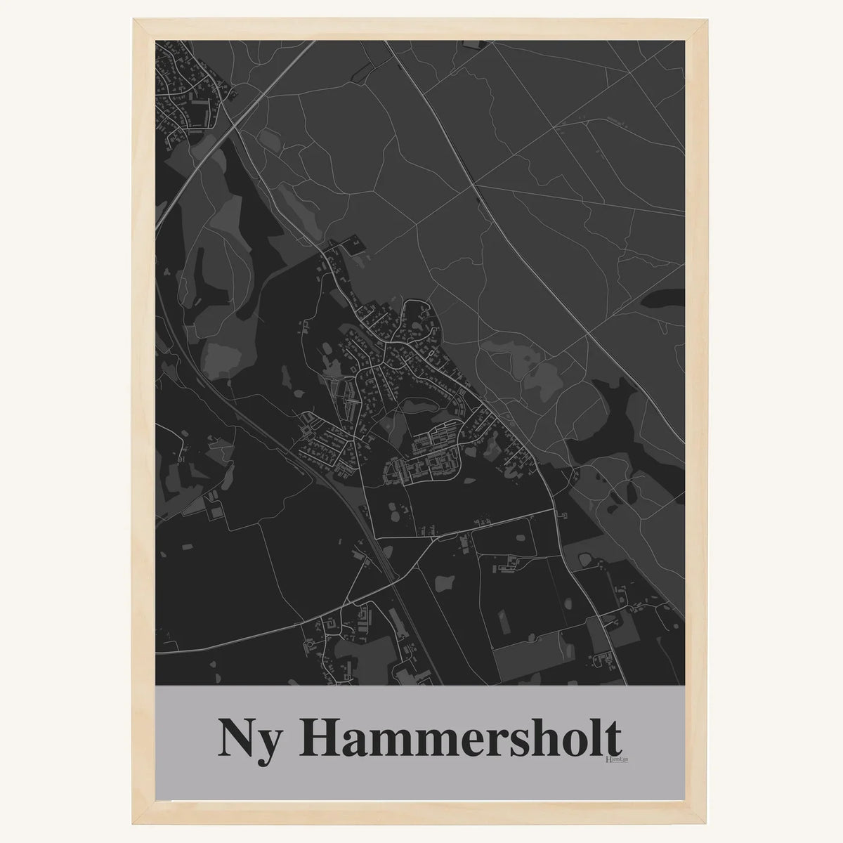Ny Hammersholt plakat – Firkantet 2026 – Mørk grå