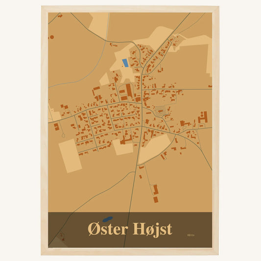 Øster Højst Plakat – Lys pastel brun