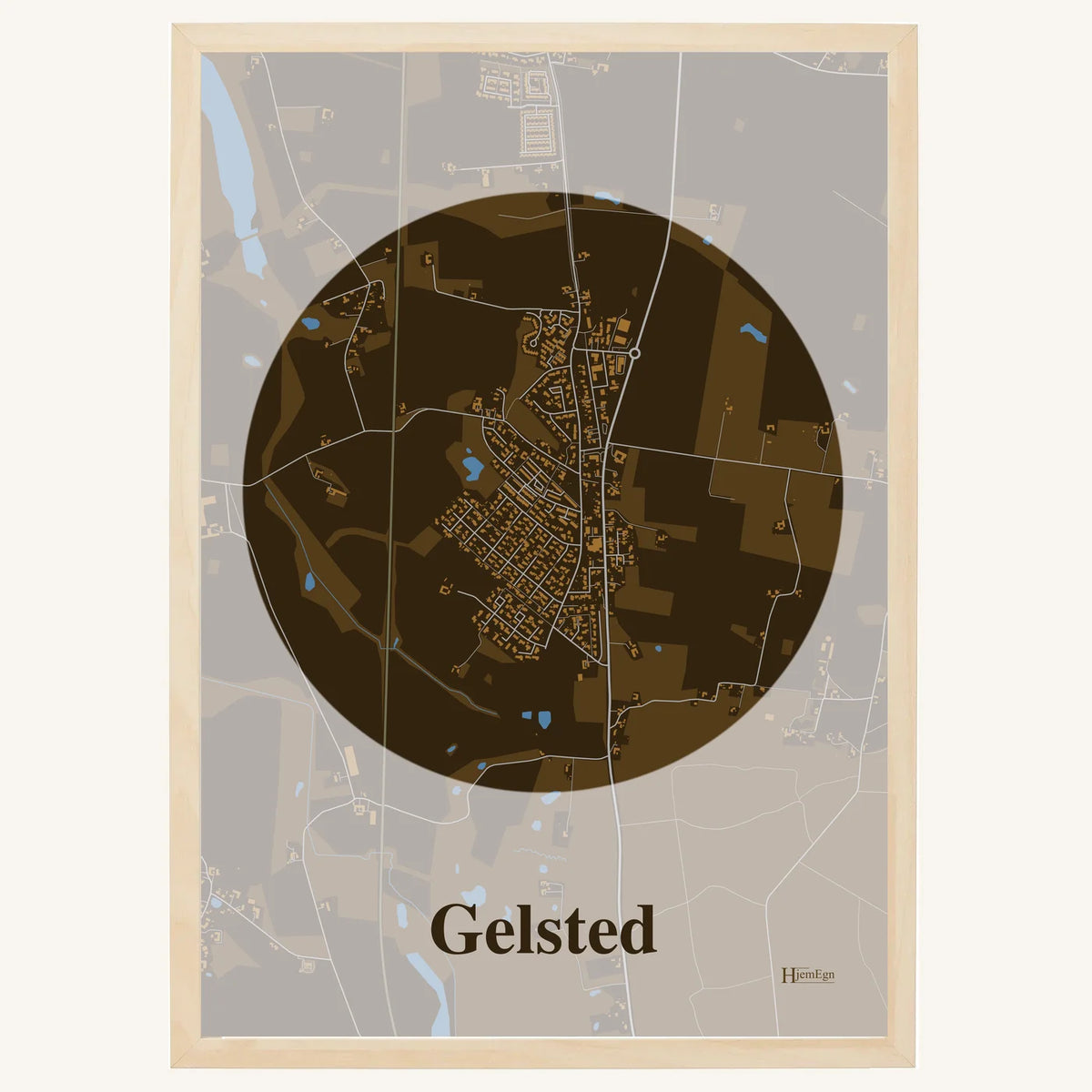 Gelsted plakat – Centrum 2026 – Mørk brun