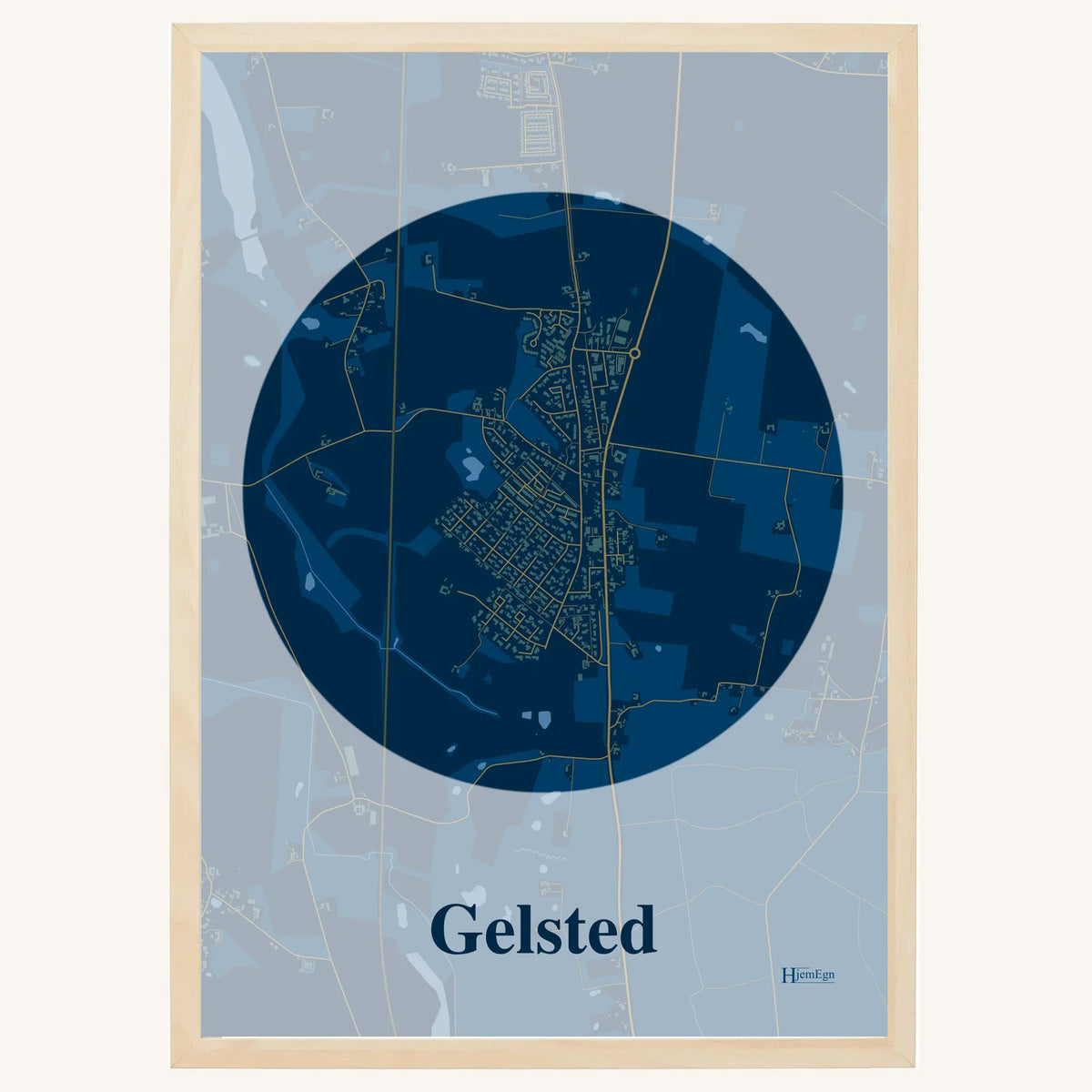 Gelsted plakat – Centrum 2026 – Mørk blå