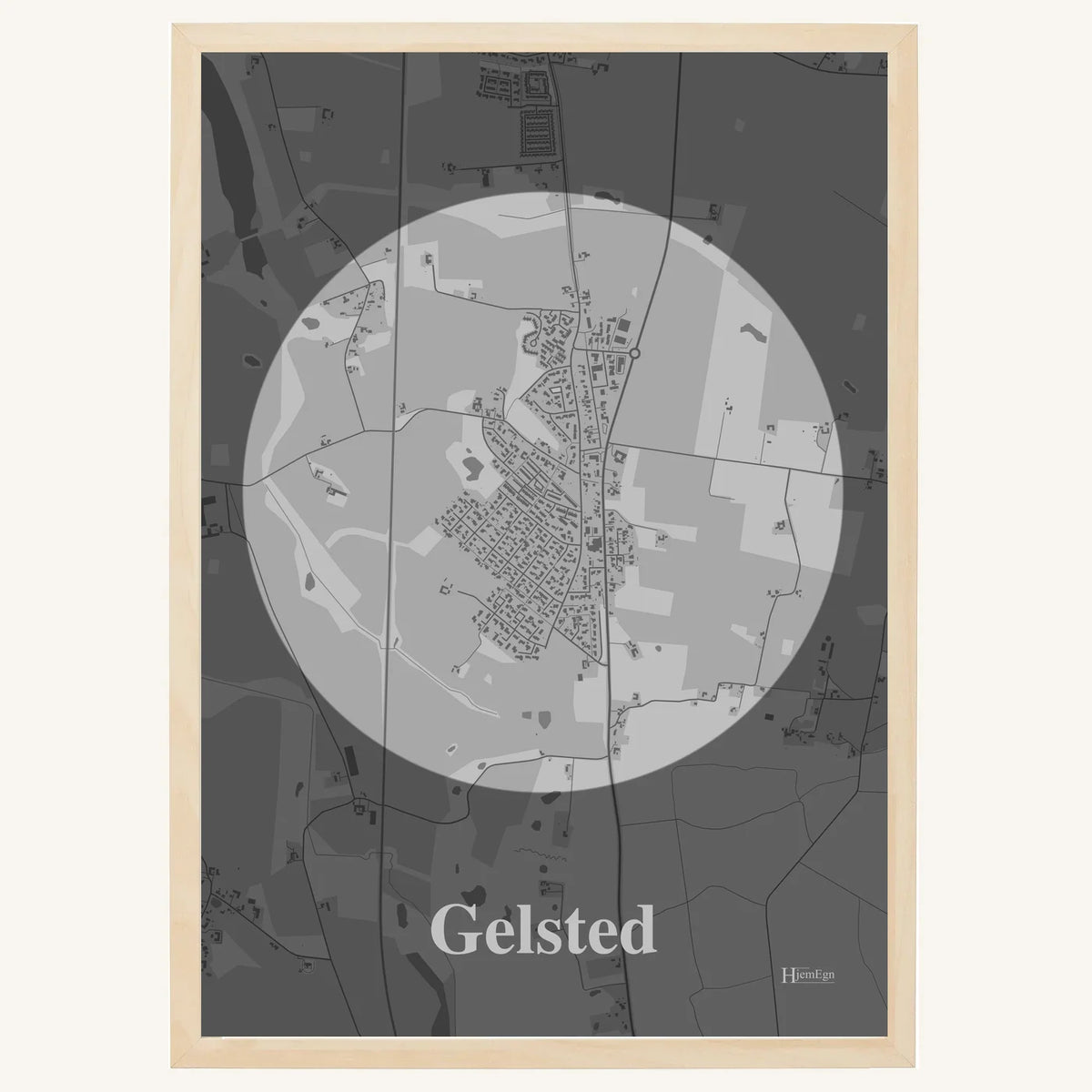 Gelsted plakat – Centrum 2026 – Lys pastel grå