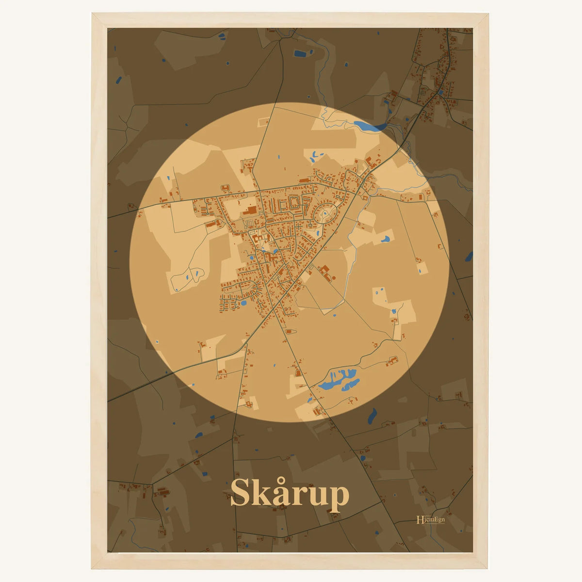 Skårup plakat – Centrum 2026 – Lys pastel brun