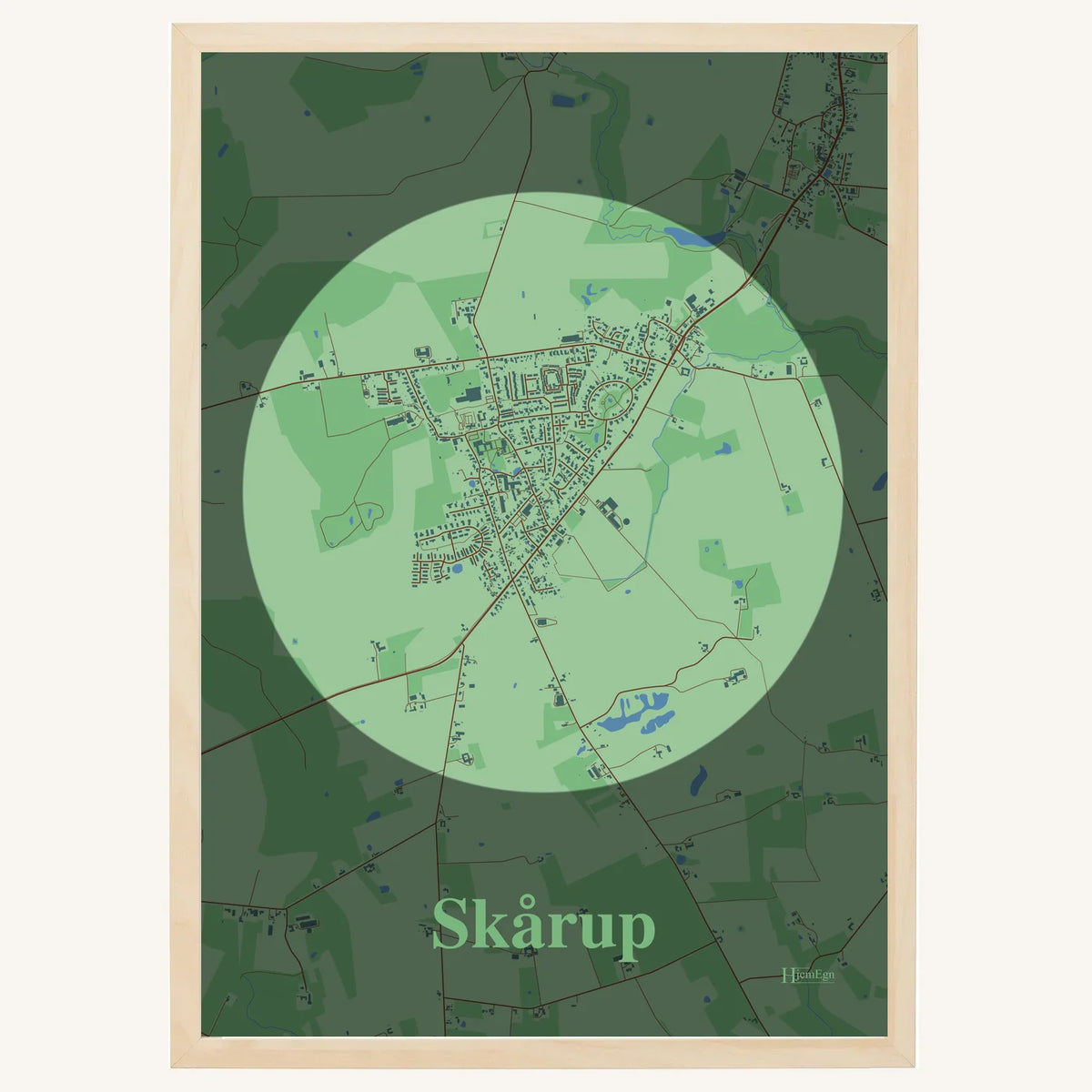 Skårup plakat – Centrum 2026 – Lys pastel grøn