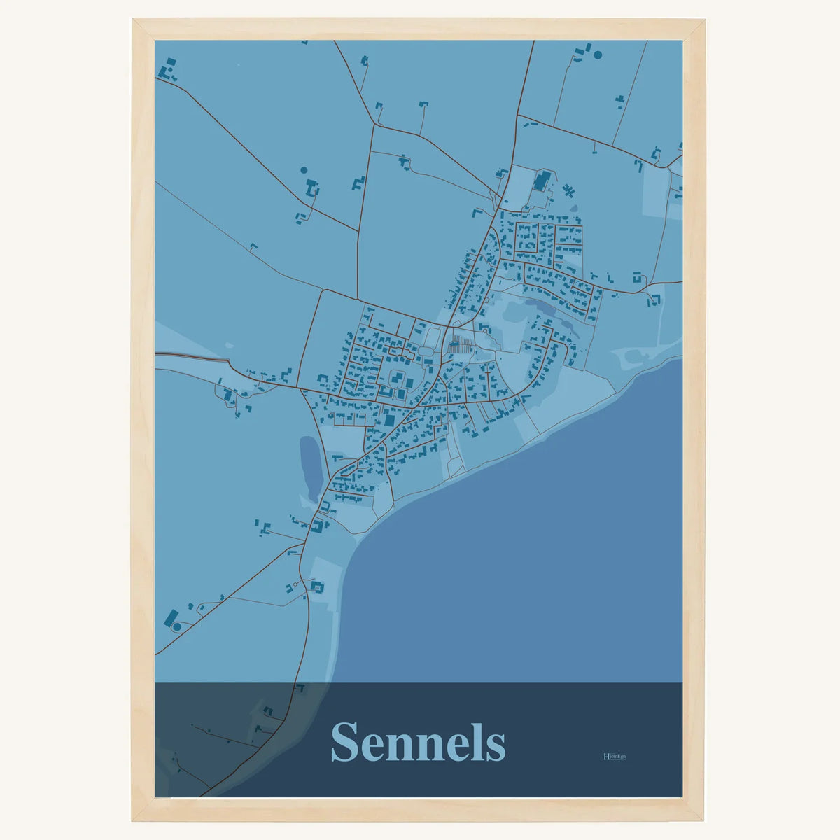 Sennels plakat – Firkantet 2026 – Lys pastel blå