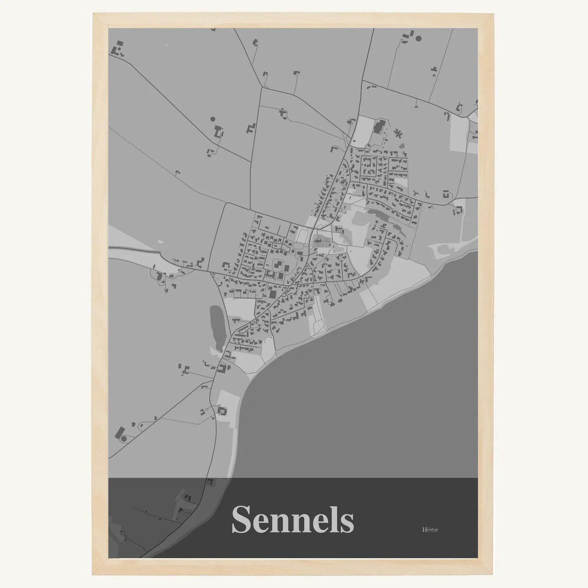 Sennels plakat – Firkantet 2026 – Lys pastel grå