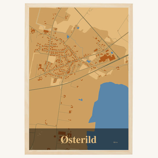 Østerild plakat – Firkantet 2026 – Lys pastel brun