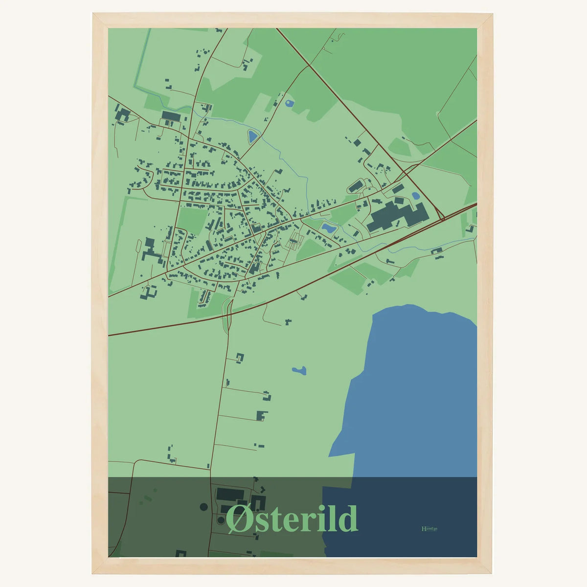 Østerild plakat – Firkantet 2026 – Lys pastel grøn