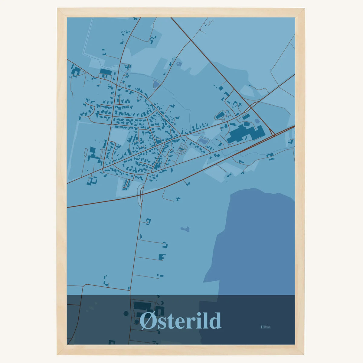 Østerild plakat – Firkantet 2026 – Lys pastel blå