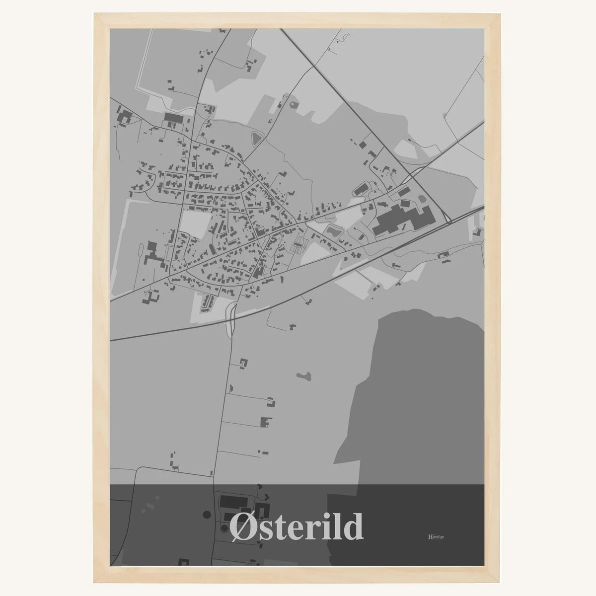 Østerild plakat – Firkantet 2026 – Lys pastel grå