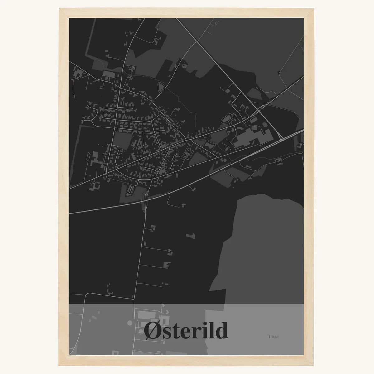 Østerild plakat – Firkantet 2026 – Mørk grå