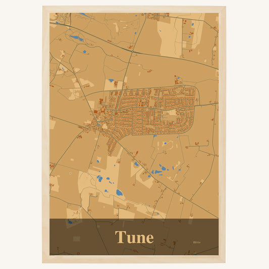 Tune plakat – Firkantet 2026 – Lys pastel brun