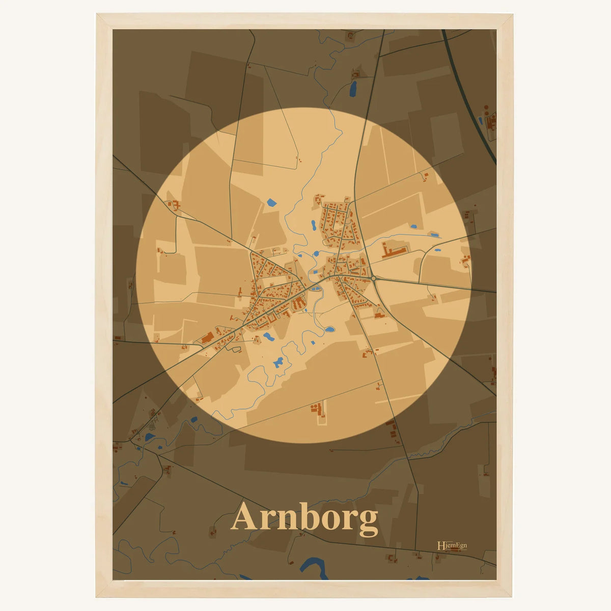 Arnborg plakat – Centrum 2026 – Lys pastel brun