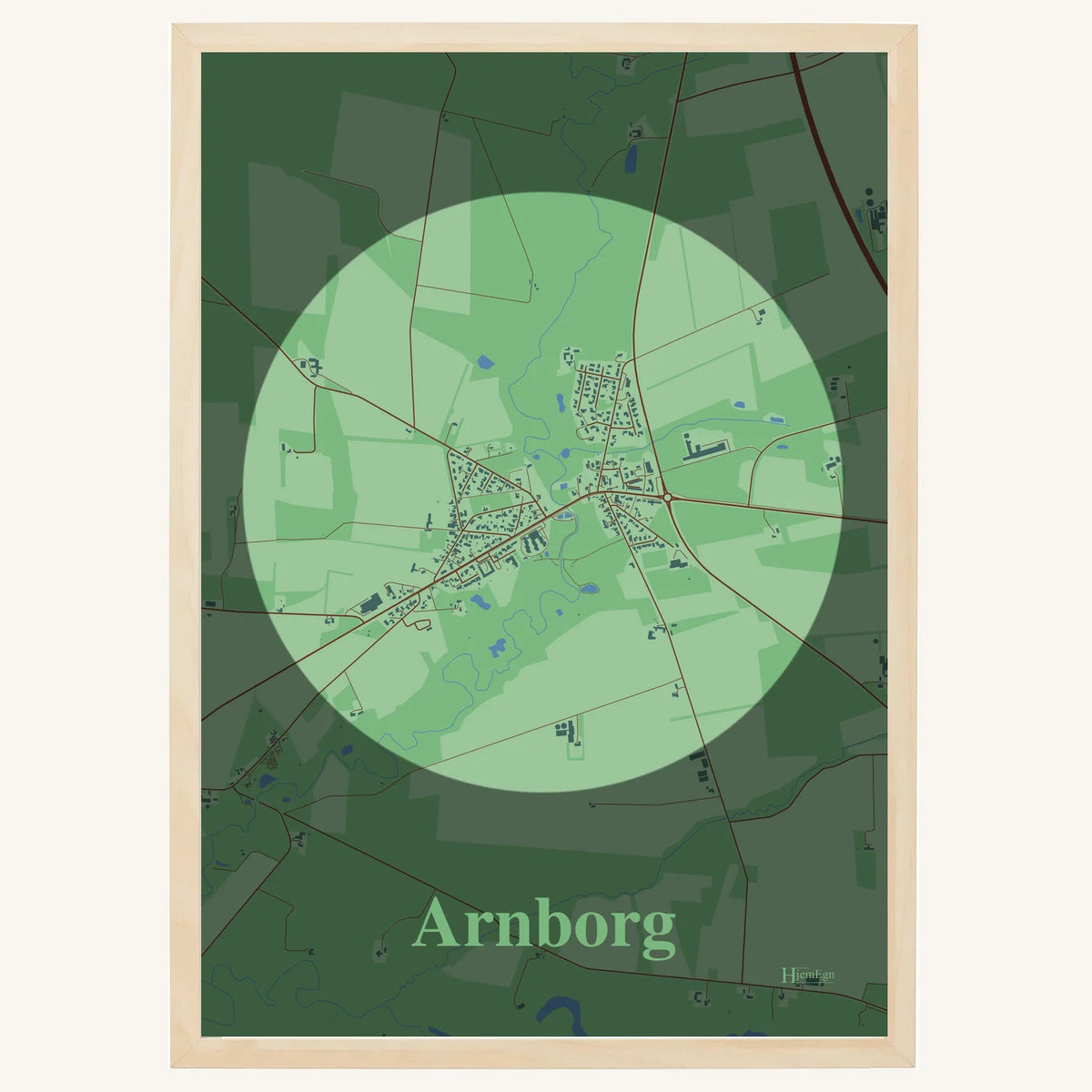 Arnborg plakat – Centrum 2026 – Lys pastel grøn