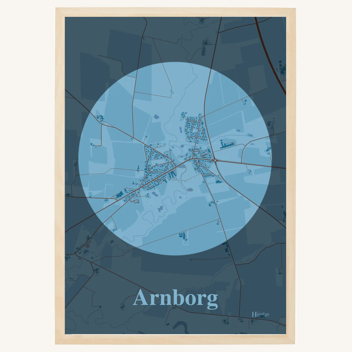 Arnborg plakat – Centrum 2026 – Lys pastel blå