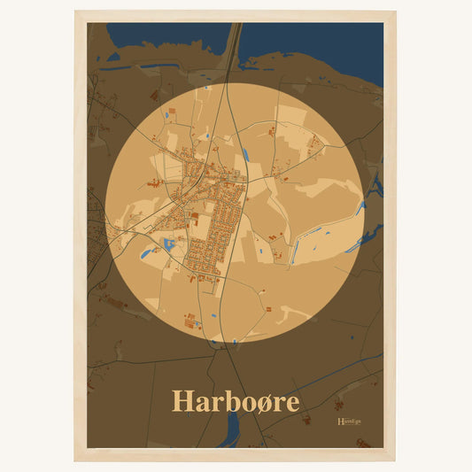 Harboøre Plakat – Lys pastel brun