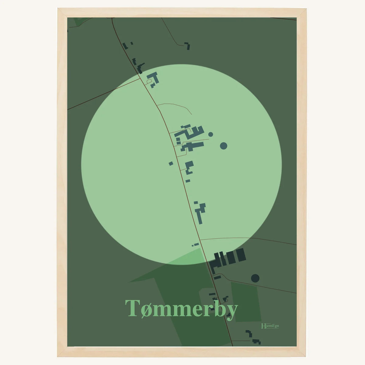 Tømmerby plakat – Centrum 2026 – Lys pastel grøn