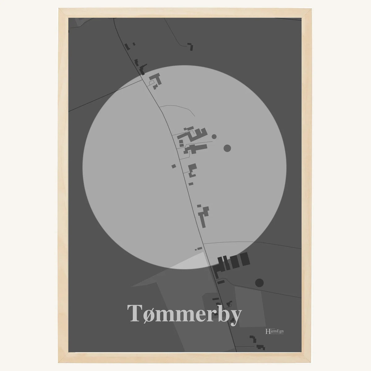Tømmerby plakat – Centrum 2026 – Lys pastel grå