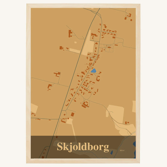 Skjoldborg plakat – Firkantet 2026 – Lys pastel brun