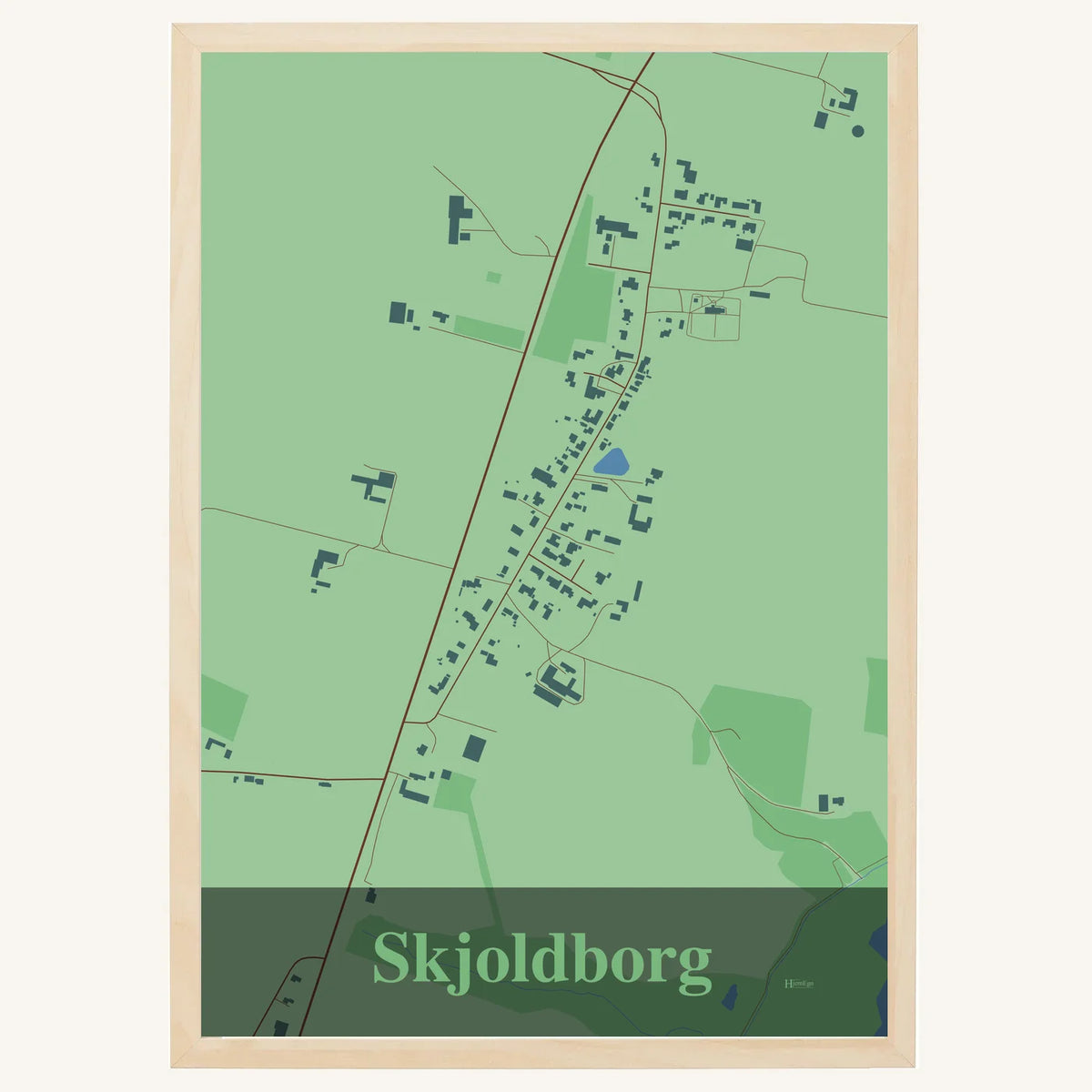 Skjoldborg plakat – Firkantet 2026 – Lys pastel grøn