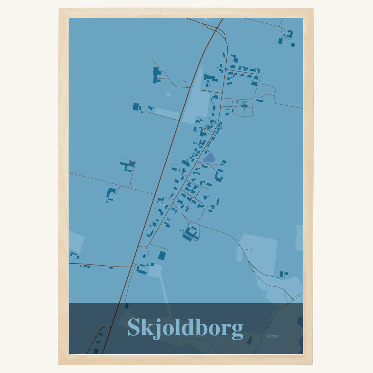 Skjoldborg plakat – Firkantet 2026 – Lys pastel blå