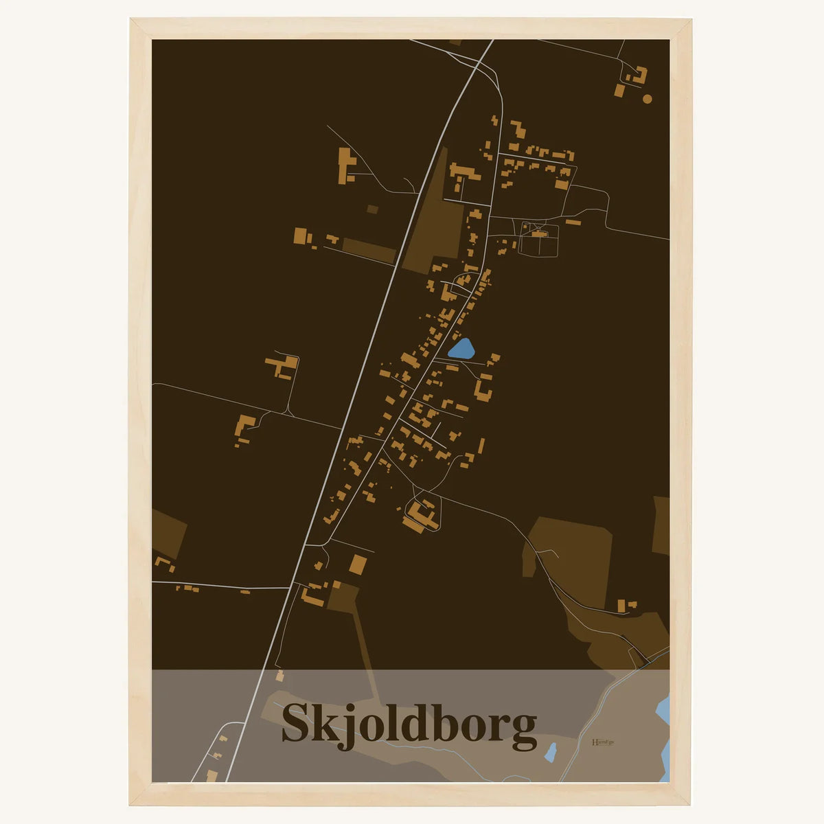 Skjoldborg plakat – Firkantet 2026 – Mørk brun