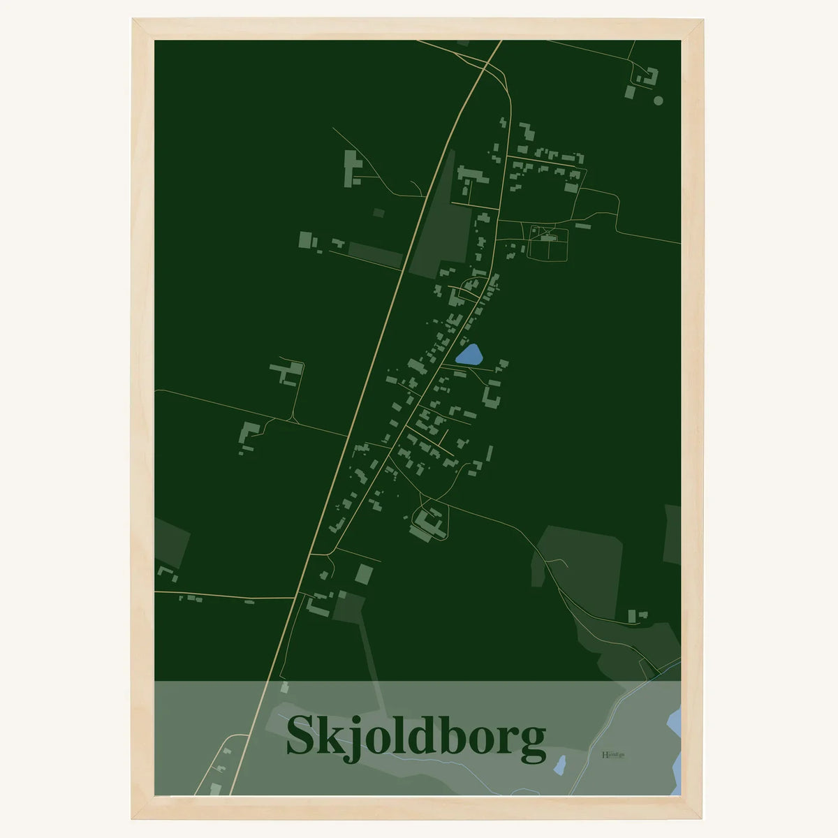 Skjoldborg plakat – Firkantet 2026 – Mørk grøn