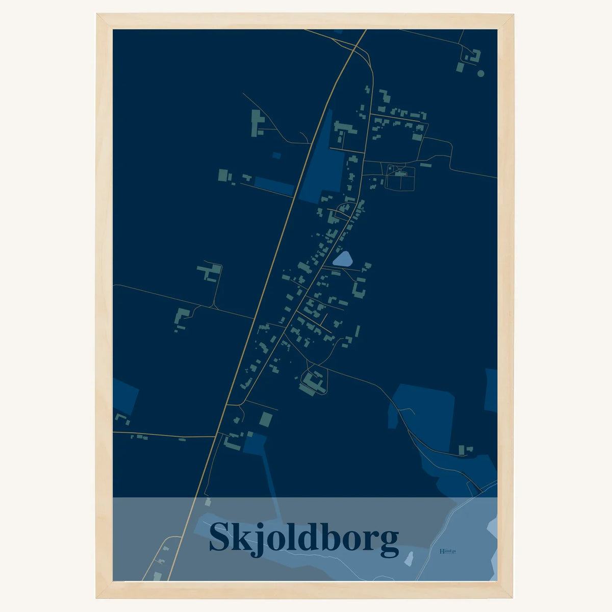 Skjoldborg plakat – Firkantet 2026 – Mørk blå