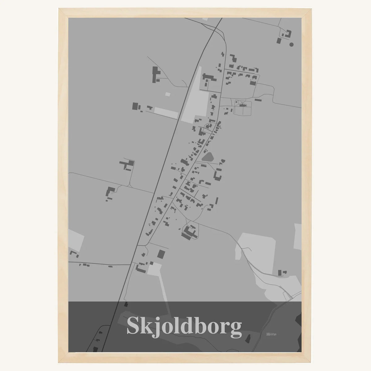 Skjoldborg plakat – Firkantet 2026 – Lys pastel grå