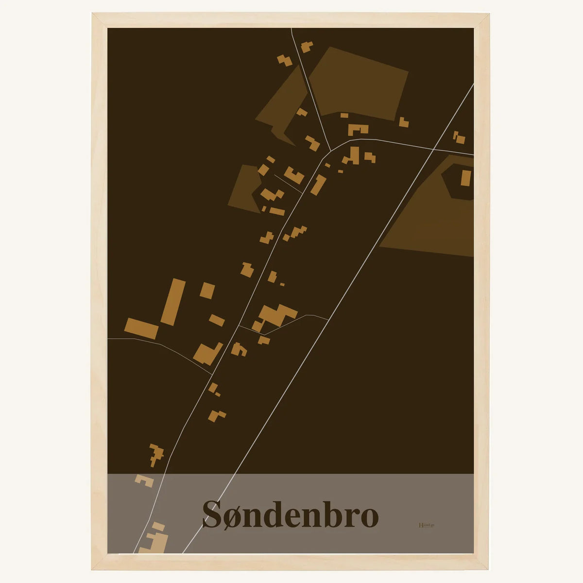 Søndenbro plakat – Firkantet 2026 – Mørk brun