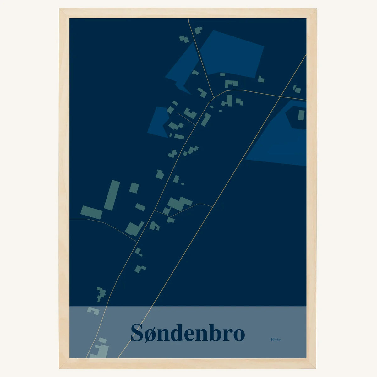 Søndenbro plakat – Firkantet 2026 – Mørk blå