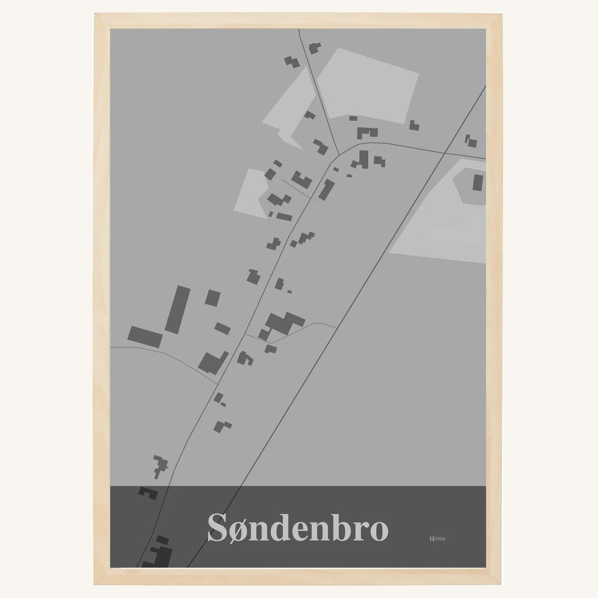 Søndenbro plakat – Firkantet 2026 – Lys pastel grå