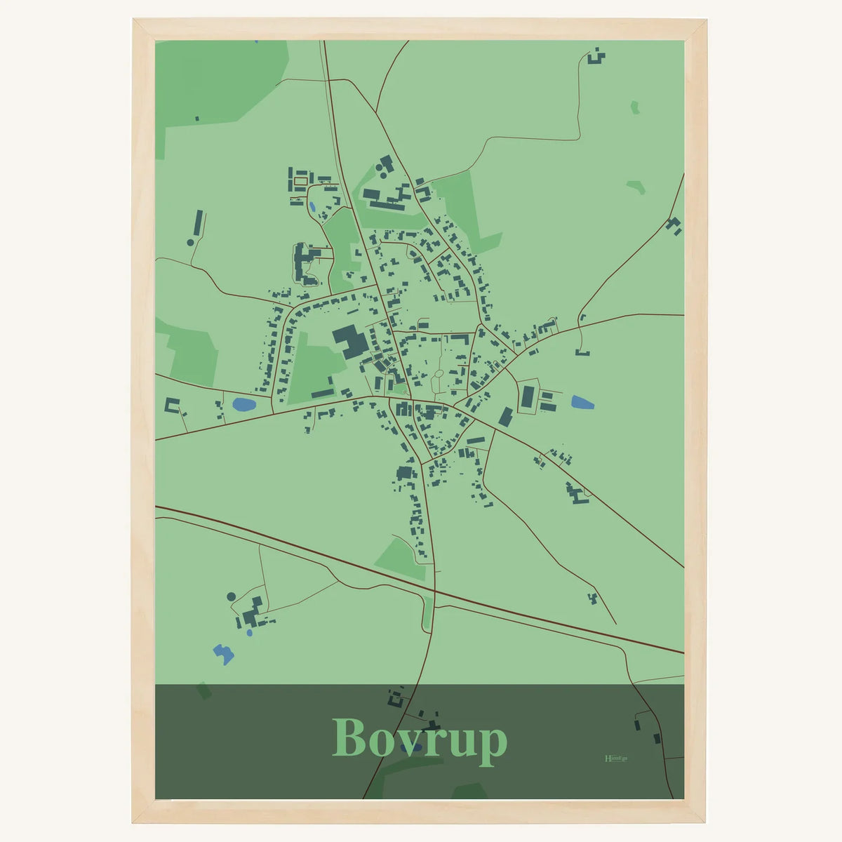 Bovrup plakat – Firkantet 2026 – Lys pastel grøn