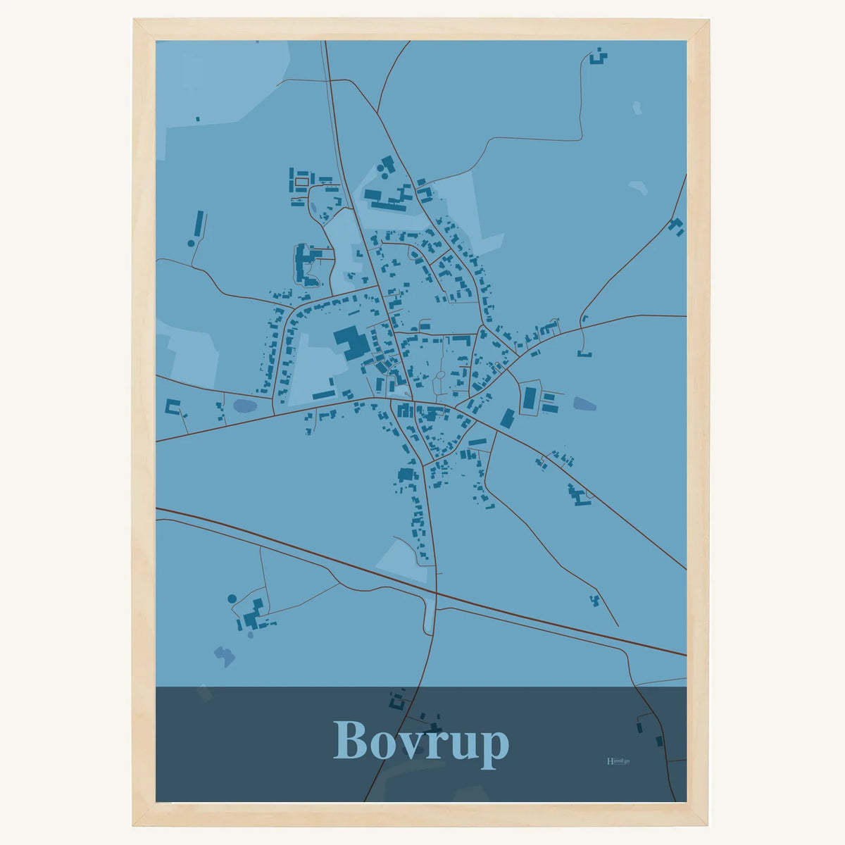 Bovrup plakat – Firkantet 2026 – Lys pastel blå