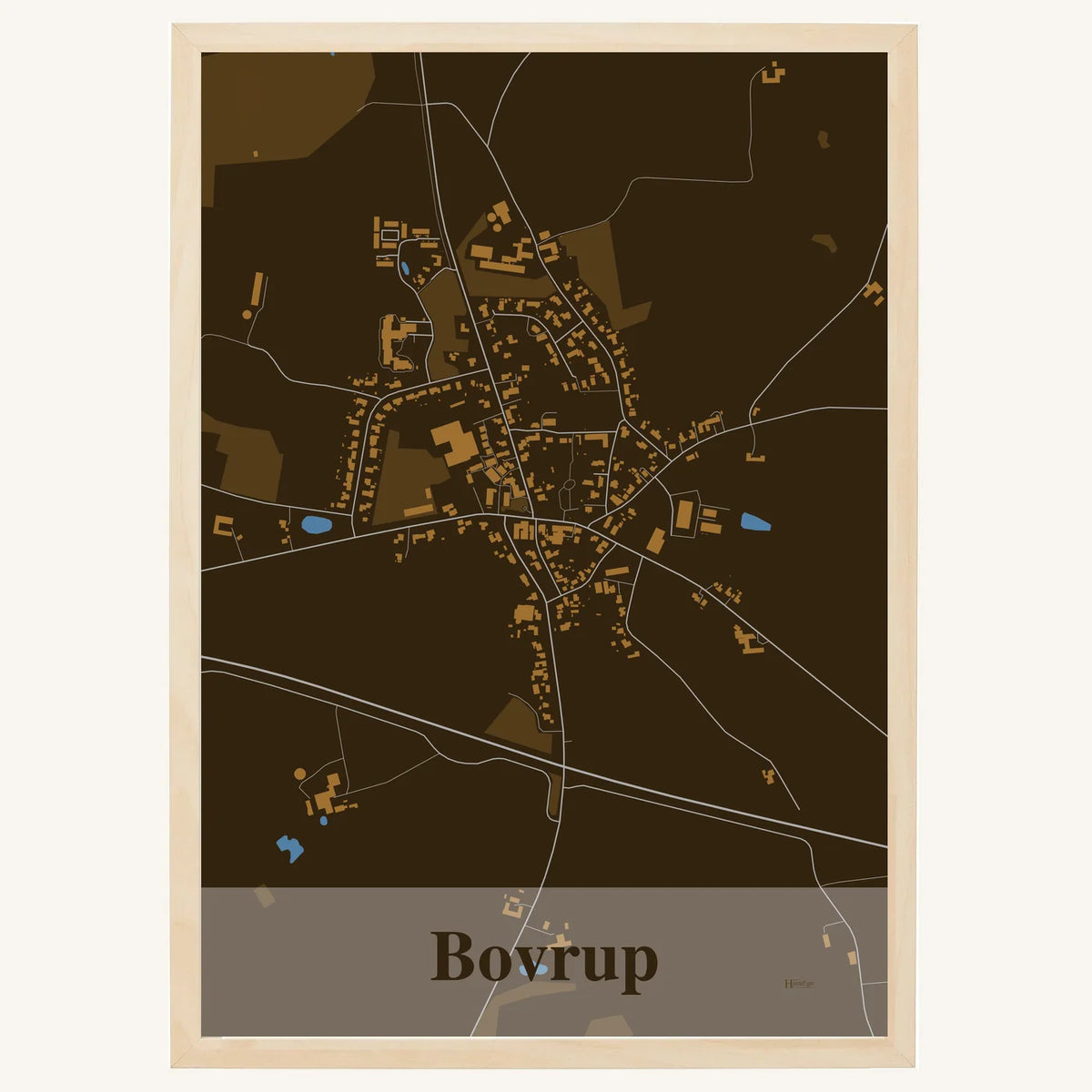 Bovrup plakat – Firkantet 2026 – Mørk brun