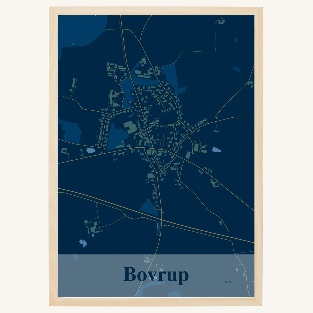 Bovrup plakat – Firkantet 2026 – Mørk blå