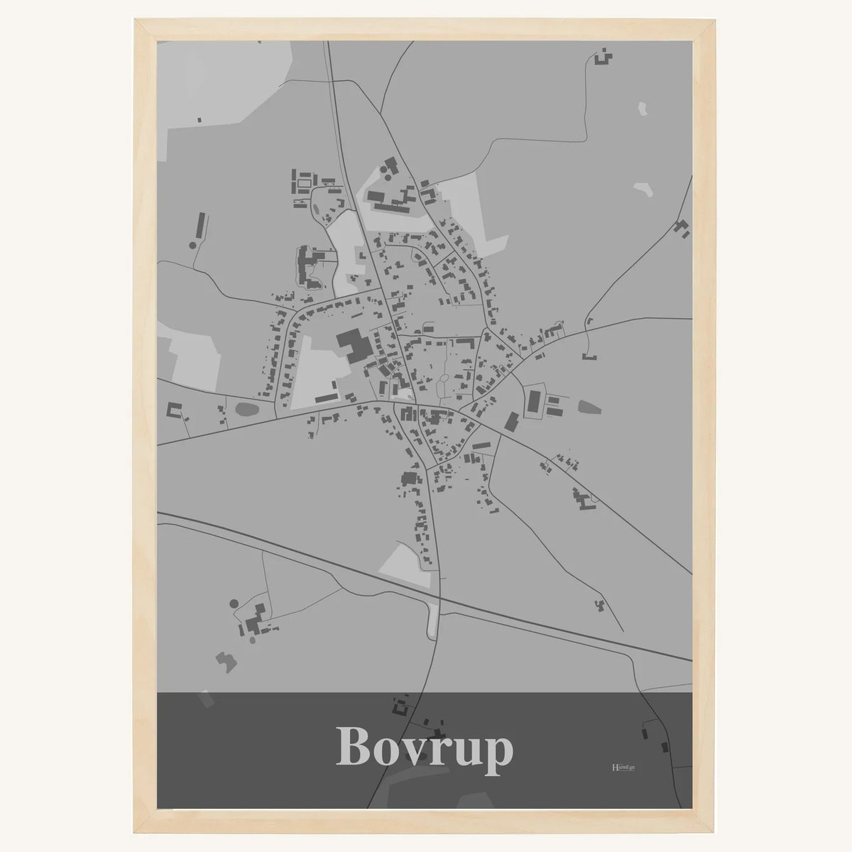 Bovrup plakat – Firkantet 2026 – Lys pastel grå
