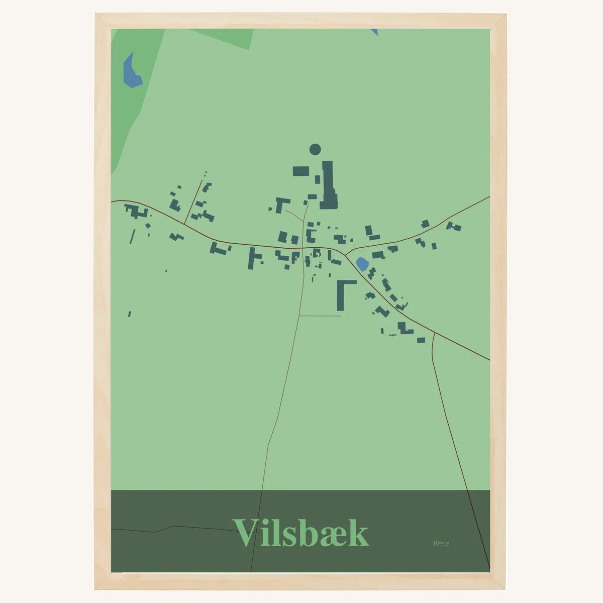 Vilsbæk plakat – Firkantet 2026 – Lys pastel grøn
