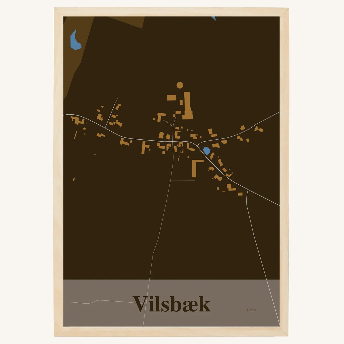 Vilsbæk plakat – Firkantet 2026 – Mørk brun