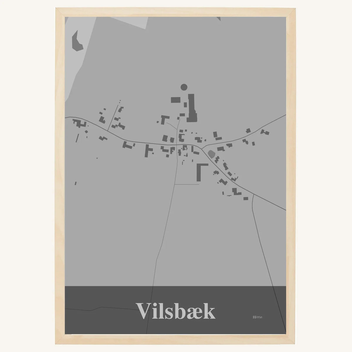 Vilsbæk plakat – Firkantet 2026 – Lys pastel grå
