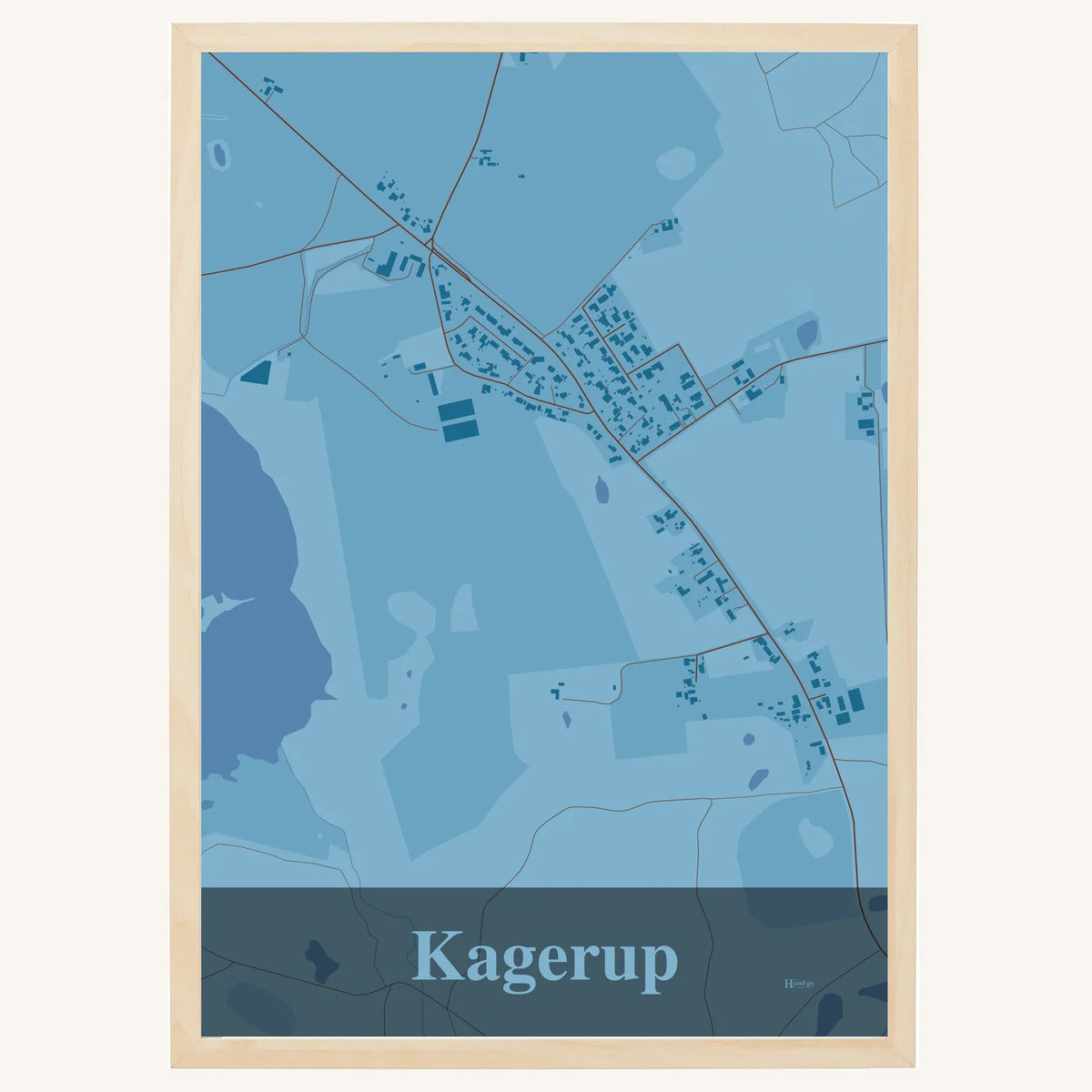 Kagerup plakat – Firkantet 2026 – Lys pastel blå
