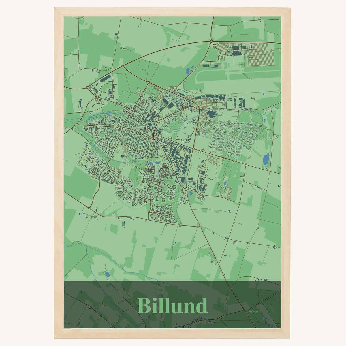 Billund plakat – Firkantet 2026 – Lys pastel grøn